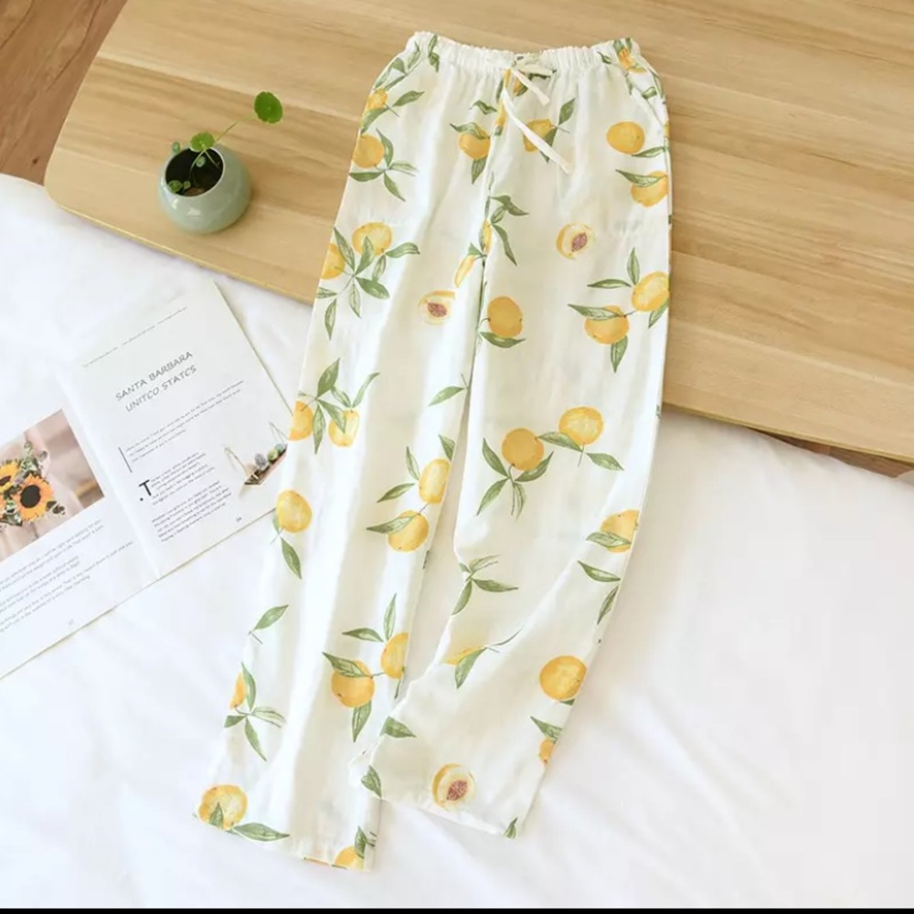 100% Gauze Cotton Pajama Pants Peachy